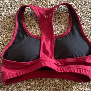 Deep red Nora sports bra